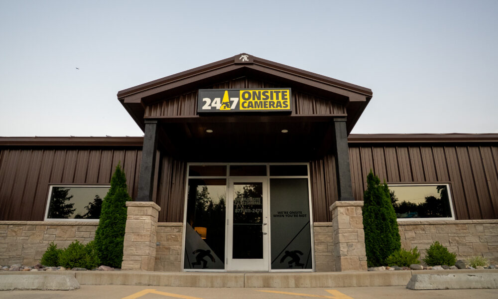 Brown metal building, 